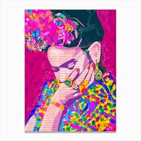 Frida Thinking Canvas Print
