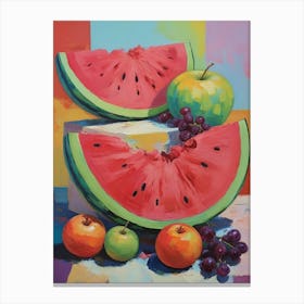 Watermelon and fruits Canvas Print