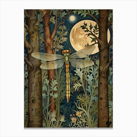 William Morris Dragonfly In The Forest 1 Canvas Print