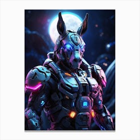 Donkey In Cyborg Body #1 Canvas Print