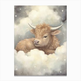 Sleeping Baby Bison 2 Canvas Print