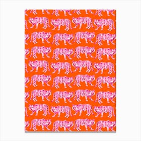 Tiger in Orange Canvas Print