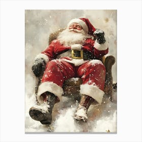 Santa Claus In The Snow 7 Canvas Print