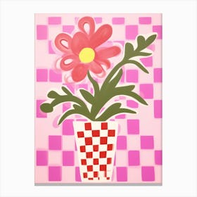 Snapdragons Flower Vase 4 Canvas Print