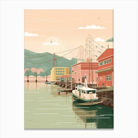 Osaka Japan Travel Illustration 2 Canvas Print