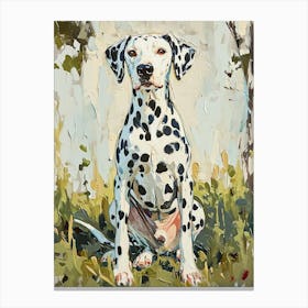Dalmatian Acrylic Painting 4 Canvas Print