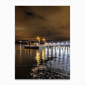 Bay Bridge At Night Canvas Print