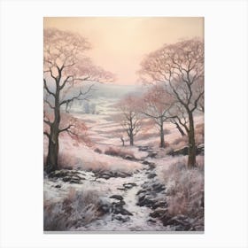 Dreamy Winter Painting Dartmoor National Park England 1 Canvas Print