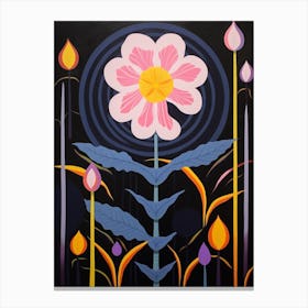 Iris 4 Hilma Af Klint Inspired Flower Illustration Canvas Print