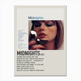 Taylor Swift Midnights 2022 Album Polaroid Poster Canvas Print