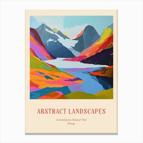Colourful Abstract Jostedalsbreen National Park Norway 3 Poster Canvas Print