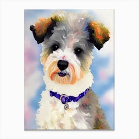 Bichon Frise Watercolour dog Canvas Print