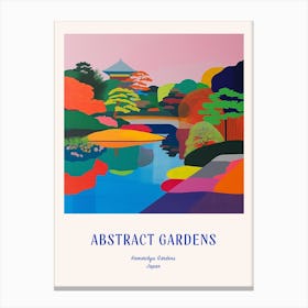 Colourful Gardens Hamarikyu Gardens Japan 4 Blue Poster Canvas Print