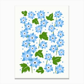 Blue Flowers Canvas Print