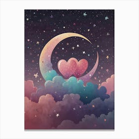 Two Hearts In The Sky Canvas Print