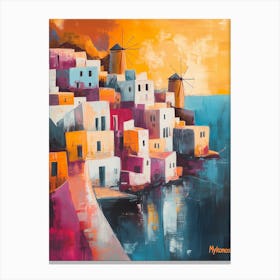 Mykonos Modern style poster Canvas Print