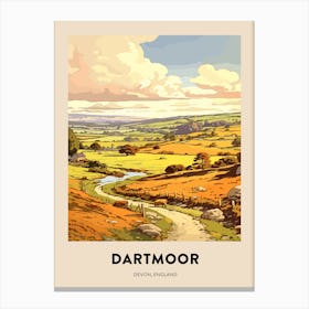 Devon Vintage Travel Poster Dartmoor 4 Canvas Print
