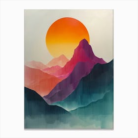 Abstract Of Mountains Canvas Print