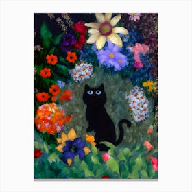 Cat In The Garden Canvas Print