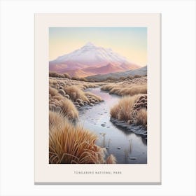 Dreamy Winter National Park Poster  Tongariro National Park New Zealand 3 Canvas Print