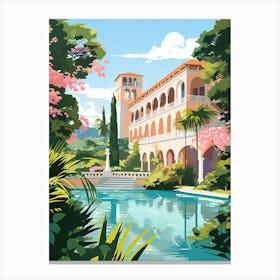 Vizcaya Museum And Gardens Usa Illustration 3  Canvas Print