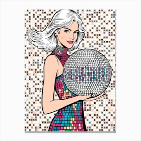 Disco Ball Girl 4 Canvas Print