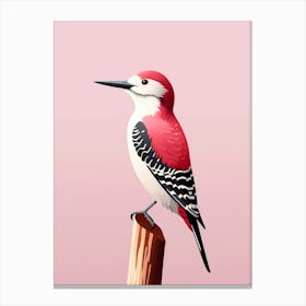 Minimalist Woodpecker 3 Illustration Canvas Print