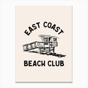 Neutral East Coast Beach Club Canvas Print