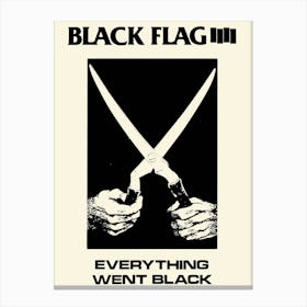 Black Flag band music 3 Canvas Print