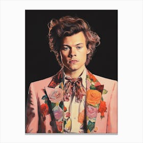 Harry Styles Kitsch Portrait 6 Canvas Print