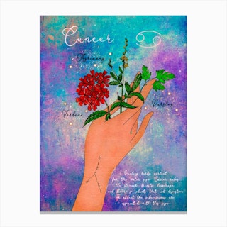 Cancer Healing Herbs Canvas Print