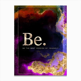 Be Prismatic Star Space Motivational Quote Canvas Print