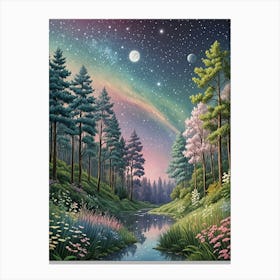 Night Rainbow Canvas Print