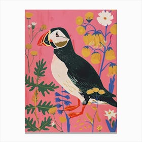 Spring Birds Puffin 1 Canvas Print