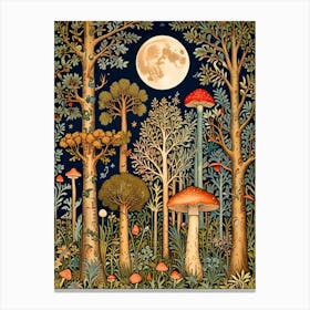 William Morris Mushroom Forest Canvas Print