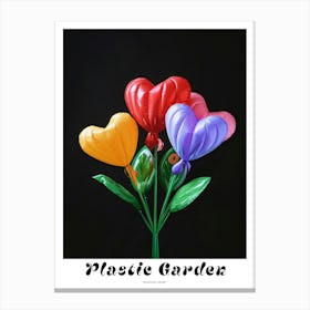 Bright Inflatable Flowers Poster Bleeding Heart 4 Canvas Print