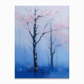 Pink Trees In The Mist Canvas Print