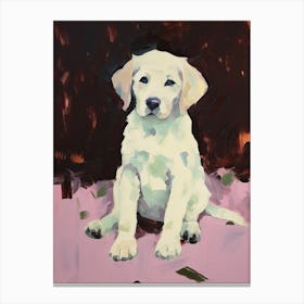 A Newfoundland Dog Painting, Impressionist 1 Canvas Print
