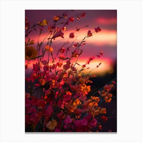 Sunset Flowers 3 Canvas Print