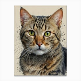 Tabby Cat Canvas Art Canvas Print