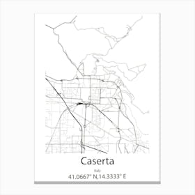 Caserta,Italy Minimalist Map Canvas Print