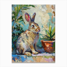 Havana Rabbit Painting 1 Canvas Print