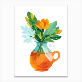 Tea In A Vase Canvas Print