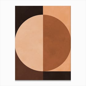 Brown geometric art 9 Canvas Print