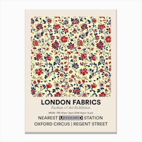 Poster Marigold Mist Bloom London Fabrics Floral Pattern 6 Canvas Print