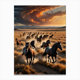 Herd Of Horses 1 Canvas Print