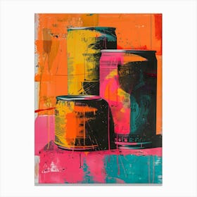 Colorful Cans Canvas Print