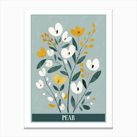 Pear Tree Flat Illustration 7 Poster Canvas Print