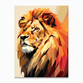 Lion Abstract Pop Art 11 Canvas Print