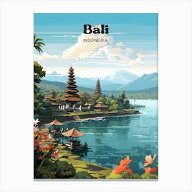 Bali Indonesia Temple Travel Art Canvas Print